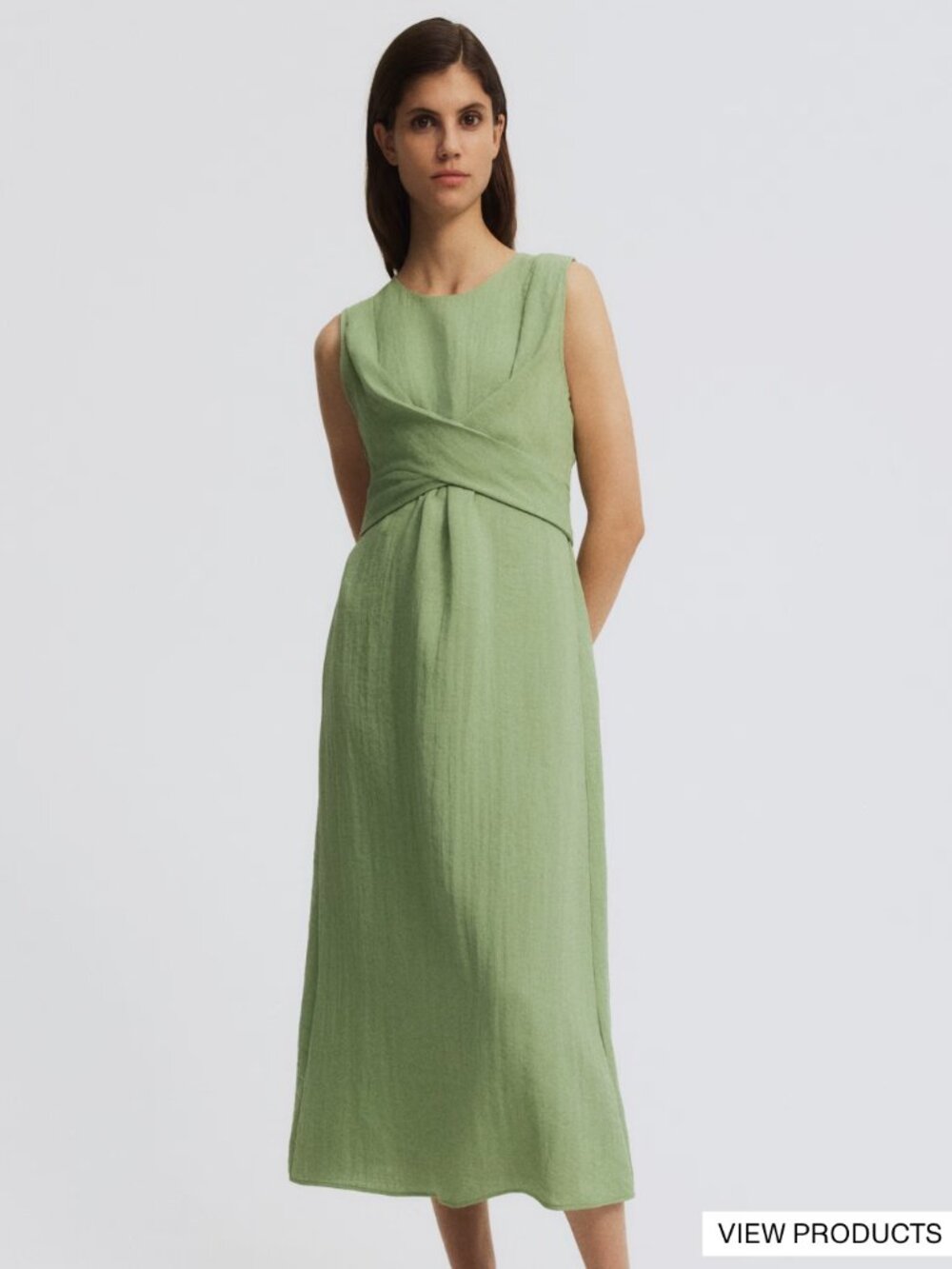 H&M Green MAMA Nursing Dress with Ties at Back